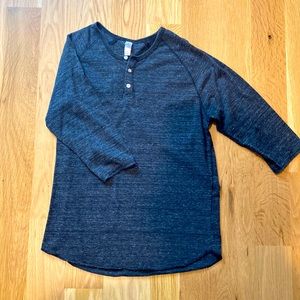 Charcoal Grey 3/4 Sleeve Henley